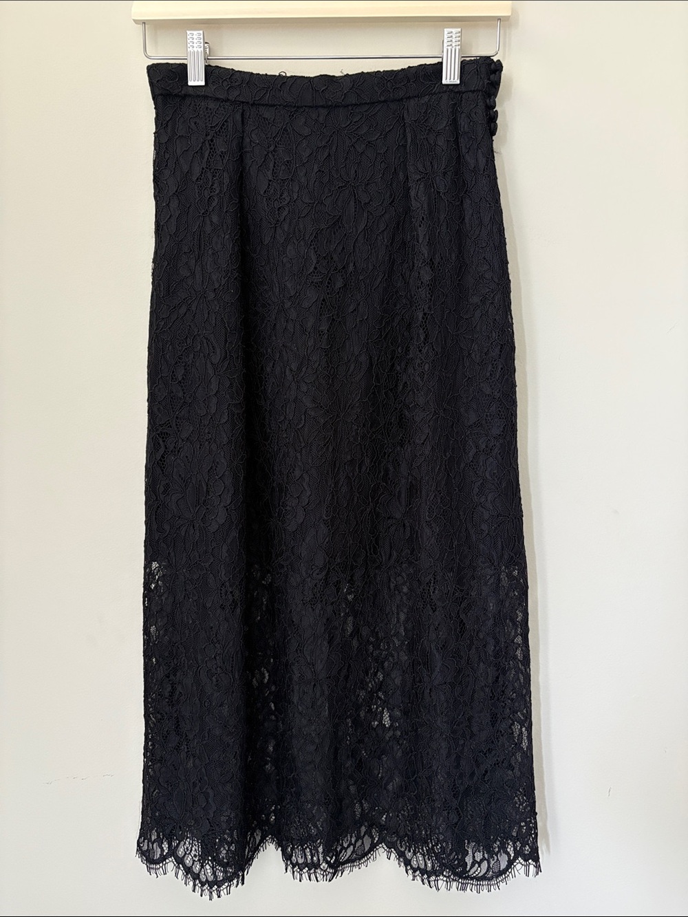 Lewit Black Lace Midi Skirt size 4